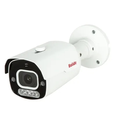 BOLIDE - BN9036AD/TAA - TAA Compliant H.265 8MP 2.8-12mm Motorized Varifocal Lens IP67 Full Color Active Deterrent Bullet Camera, Color At Night Warmlight Up to 65 Feet, Two-Way Audio ( Built-in Speaker and Mic ), MicroSD Slot Up to 256GB, Active Det
