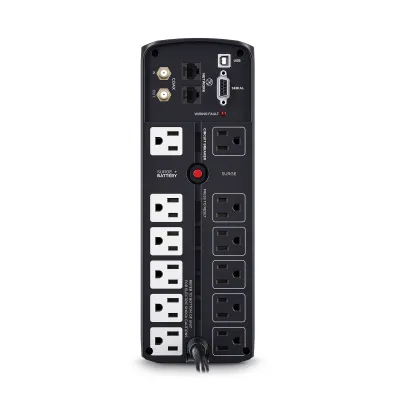CYBERPOWER - CP1500AVRLCDTAA - 1500VA/900W Line Interactive UPS, Mini-tower, 12 Outlets, AVR, LCD, Serial/USB, TAA Compliant, 3 Yr Warranty