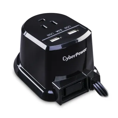 Cyber Power - CSP105U - 125V, 2 (2.1A shared) USB ports, 5 ft cord, 1 year warranty
