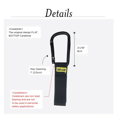 Rip-Tie - JP-20 - Two-Inch CableCarrier with Heavy Duty 4.5" Locking Carabiner
