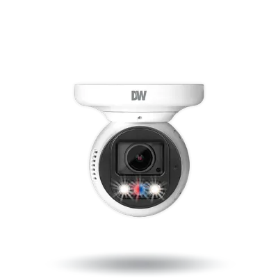 Digital Watchdog - DWC-XSTD05MF - MEGApix Ai active deterrent 5MP Turret IP Camera with Vari-Focal Lens, flashing LEDs and AI engine 