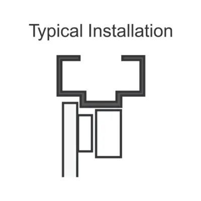 SECO-LARM - E-941S-1K2/UQ - "U" Bracket for glass (9~13 mm) doors. For use with E-941SA-1200, E-941SA-1K2PD, E-941SA-1K2PQ, E-941DA-1K2Q and E-941DA-1K2P.