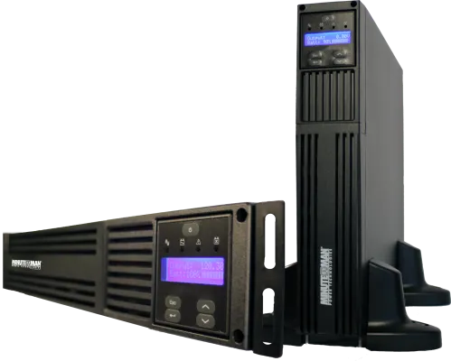 Minuteman - EXR3000RTHVNC - 14 EXR Series True Sine Wave Extended Runtime Line Interactive UPS Rack/Tower/Optional Wallmount Dot Matrix LCD Display