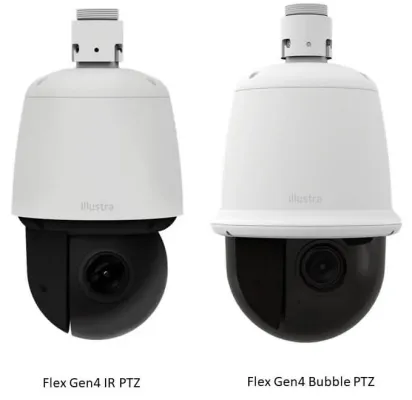 ExacqVision - IFS04-P07-ATA4 - Illustra Flex Gen4 4MP PTZ, Edge AI, TDN, TWDR, Indoor, Smoked Bubble
