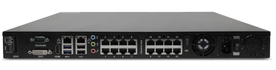 ExacqVision - IP16-12T-GPL - 12TB PoE+ G-Series IP Desktop NVR Linux with 16 IP Professional licenses (16 max)