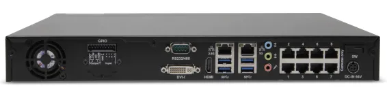 ExacqVision - IP08-08T-GPL-E - 8TB PoE+ G-Series IP Desktop NVR Linux with 8 IP Enterprise licenses (8 max)