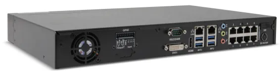 ExacqVision - IP08-08T-GPL - IP Desktop 8 port PoE+ G-Series NVR with 8 IP Professional licenses (8 max), 8TB Internal storage. PoE 120W total, 15w simultaneous all ports, 30w max per port. Linux Ubuntu 22.04 LTS OS on SSD, 4GB RAM, 1 X 1GbE, 1