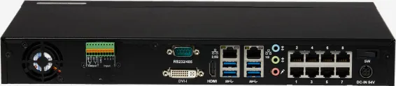 ExacqVision - IP04-12T-G2P08 - 12TB G-Series Desktop PoE Recorder with 8 PoE+ IP Camera Ports