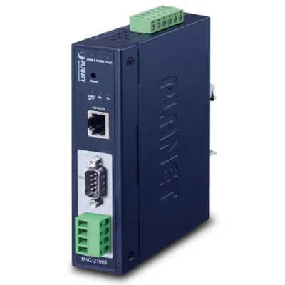 Planet - IMG-2100T - IP30 Industrial 1-Port RS232/RS422/RS485 Modbus Gateway (1 x 10/100BASE-TX, -40~75 degrees C)