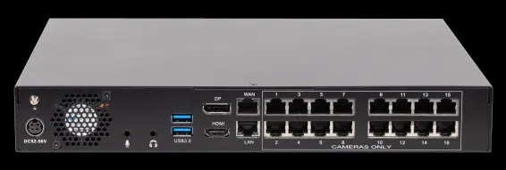 ExacqVision - IP04-12T-GP16 - 12 TB G-Series Desktop PoE Recorder with 16 PoE+ IP Camera Ports