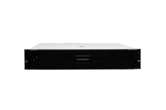 ExacqVision - IP08-96T-R2XL - IP 2U Rackmount Redundant X-Series NVR with 8 IP Professional Licenses (175 max), 96TB RAID6 Configured Storage (72TB usable). Linux Ubuntu 22.04 LTS OS on Dual SSD RAID1, Redundant Power Supplies, 32GB RAM, Dual 1