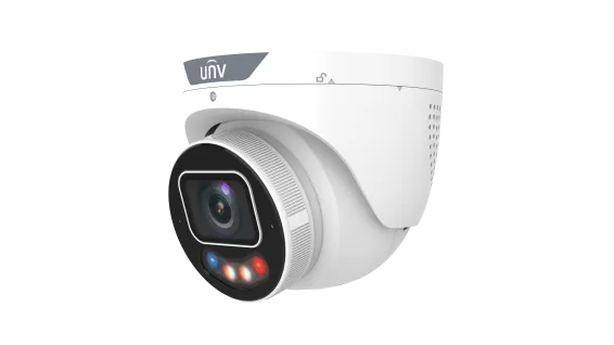 UNV - IPC3638SE-ADF28KMC-WP-I1 - UNV 8MP Tri-guard 3.0 Turret, 2.8mm(Wise-ISP, F1.0, Red&Blue light, Alarm&Audio I/O)