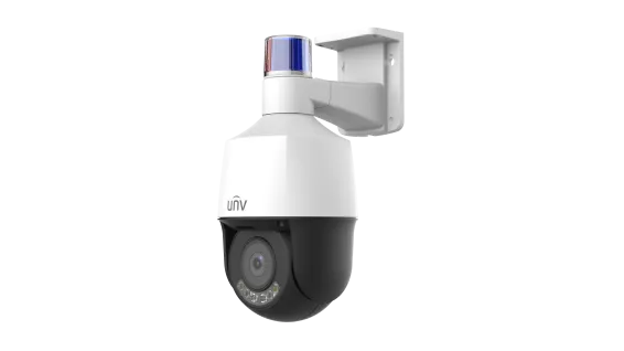 Uniview - IPC6324LWH-AX5C-VG2 - UNV 4MP Active Deterrence Wise-ISP Metal PTZ Camera (2.7mm-13.5mm,Audio&Alarm, Two-Way Audio, Starlight, Auto Tracking)