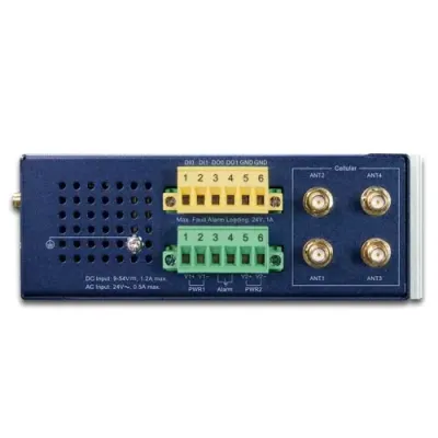 Planet - LCG-300-NR-EU - Industrial LoRaWAN + 5G NR Cellular Gateway with 5-Port 10/100/1000T