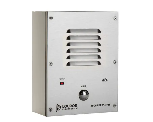 Louroe LE-128 Speakerphone with Pushbutton Flush or Surface