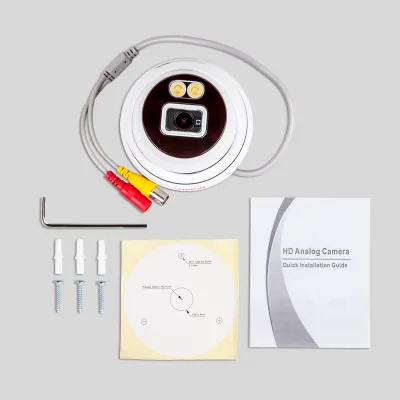 BOLIDE - BC1509FC - 5.0MP AHD / TVI / CVI / Analog  Full Color At Night with Built-in Audio; Eyeball Camera, 1/3" CMOS, 2.8mm Wide Angle Lens, Whitelight Range 65-164 ft., Control Over Coax, OSC, Quickswitch, 12VDC, White
