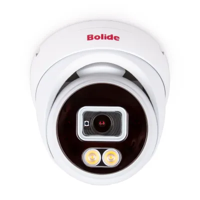 BOLIDE - BC1509FC - 5.0MP AHD / TVI / CVI / Analog  Full Color At Night with Built-in Audio; Eyeball Camera, 1/3" CMOS, 2.8mm Wide Angle Lens, Whitelight Range 65-164 ft., Control Over Coax, OSC, Quickswitch, 12VDC, White
