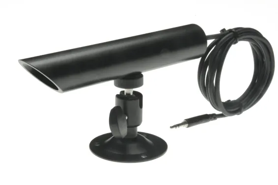 ETS - ML1-WBE - IP54 Un-Pre-Amplified, Bullet Style, Weather resistant, Omni-directional Microphone, 6' 3.5mm Cord