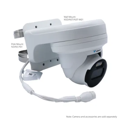 Luminys - N3T-4LA2 - 4MP Network LumiLuxSmart Turret Camera with 2.8 mm Lens, White-light LEDs and Dual-mode IR