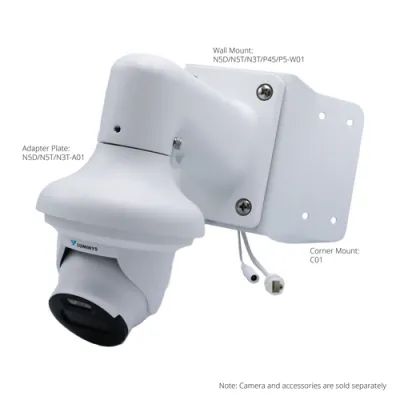 Luminys - N3T-4LA2 - 4MP Network LumiLuxSmart Turret Camera with 2.8 mm Lens, White-light LEDs and Dual-mode IR