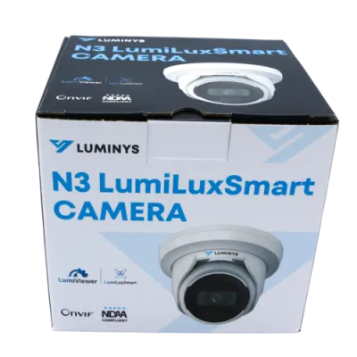 Luminys - N3T-4LA2 - 4MP Network LumiLuxSmart Turret Camera with 2.8 mm Lens, White-light LEDs and Dual-mode IR