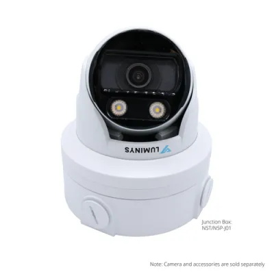 Luminys - N5T-4LA2 - 4MP Network LumiLuxSmart Turret Camera with 2.8 mm Lens, White-light LEDs and Dual-mode IR