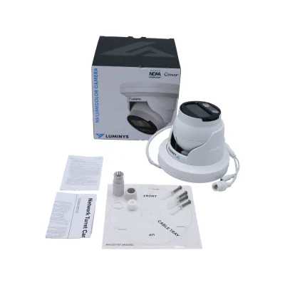 Luminys - N5T-4LA2 - 4MP Network LumiLuxSmart Turret Camera with 2.8 mm Lens, White-light LEDs and Dual-mode IR