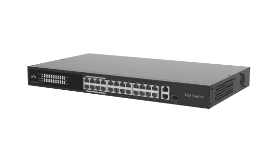 UNV - NSW3000-24T1GT1GC-LPOE-IN - UNV Ethernet 24 Port 250W Cloud Managed Ethernet Low Power PoE Switch