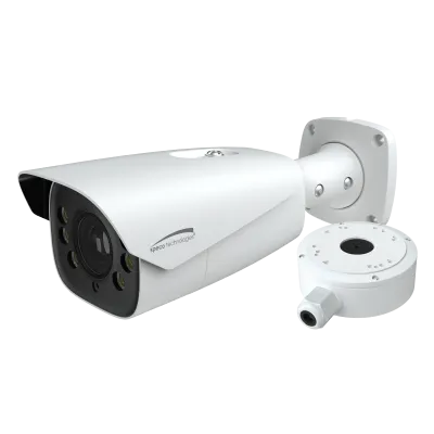 SPECO - O2BFRM - 2MP IP Bullet Camera with Facial Recognition, 7-22 mm motorized lens, Included Junction Box, White