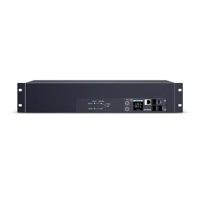 Cyber Power - PDU44007 - Switched ATS PDU, 30A (Derated to 24A), 200-240V, 2x L6-30P Plugs w/10 Ft Cords, 19 Outlets (16 x C13 + 2 x C19 + 1 x L6-30R), 2U Rackmount, 3 Year Warranty