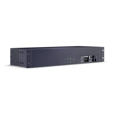 Cyber Power - PDU44007 - Switched ATS PDU, 30A (Derated to 24A), 200-240V, 2x L6-30P Plugs w/10 Ft Cords, 19 Outlets (16 x C13 + 2 x C19 + 1 x L6-30R), 2U Rackmount, 3 Year Warranty
