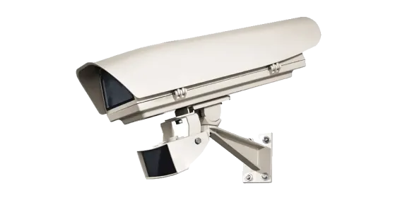 Hanwha - PNB-A9091RLPH - 4K Moderate Speed (up to 75MPH) LPR Box Camera Kit with Enclosure and IR, Licensed with Wisenet Road AI. Max. 4K resolution, 12-50 mm lens, H.265, H.264, MJPEG codec, WiseStream III, Includes PoE+ Camera enclosure with Wall m