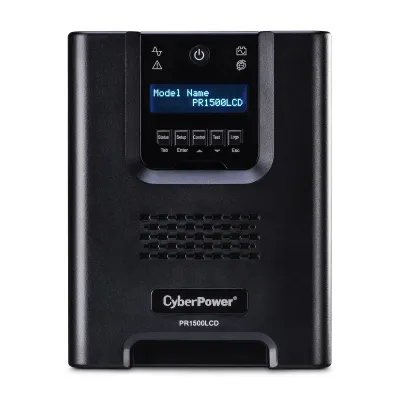 CYBERPOWER - PR1500LCDN - 1500VA/1500W Sinewave 8 outlet, Networked AVR LCD Tower, 3-year warranty