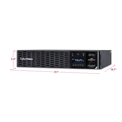 CYBERPOWER - PR2000RTXL2UTAA - 2000VA/2000W, Sine Wave, 2U, NEMA 5-20P, 10 Ft Cord, 8 NEMA 5-20R, USB, Serial, SNMP, Relay, EPO, PowerPanel Business software, Accepts EBM BP48VP2U02TAA, 3 Yr Warranty, TAA compliant
