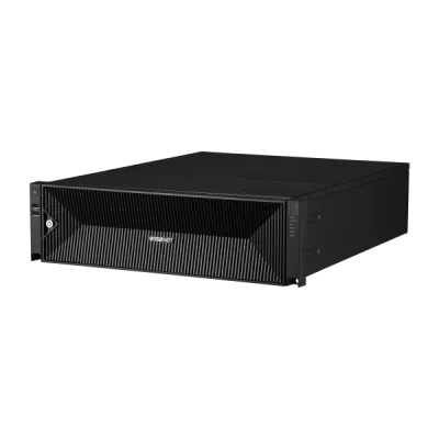 Hanwha - PRN-6400DB4-64TB - 8K NVR (Intel based), 64TB RAW, 64 channels, H.265, H.264, MJPEG, 16 fixed internal SATA HDDs (10TB max per HDD), RAID 5 & 6, ARB (Automatic Recovery Backup), 400 Mbps recording / up to 32 Mbps playback, Dual stream record