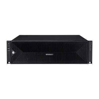 Hanwha - PRN-3200B4-104TB - 8K NVR (Intel based), 104TB RAW, 32 channels, H.265, H.264, MJPEG, 16 fixed internal SATA HDDs (10TB max per HDD), RAID 5 & 6, ARB (Automatic Recovery Backup), 400 Mbps recording / up to 32 Mbps playback, Dual stream recor