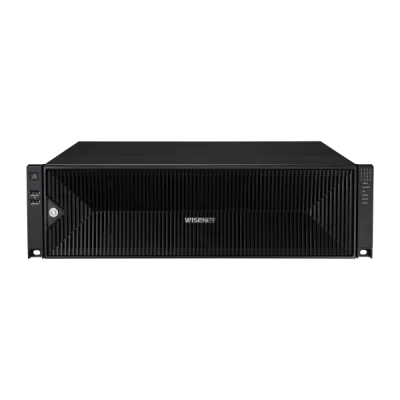 Hanwha - PRN-6400DB4-160TB - 8K NVR (Intel based), 160TB RAW, 64 channels, H.265, H.264, MJPEG, 16 fixed internal SATA HDDs (10TB max per HDD), RAID 5 & 6, ARB (Automatic Recovery Backup), 400 Mbps recording / up to 32 Mbps playback, Dual stream reco