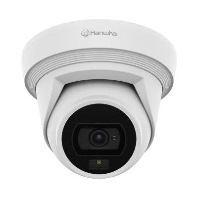 Hanwha - QNE-C8013RL - 5MP AI Dual Light Outdoor Wisenet Q Flateye Camera, 3mm Fixed Focal Lens 