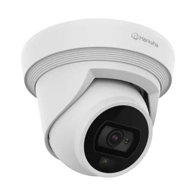 Hanwha - QNE-C8013RL - 5MP AI Dual Light Outdoor Wisenet Q Flateye Camera, 3mm Fixed Focal Lens 