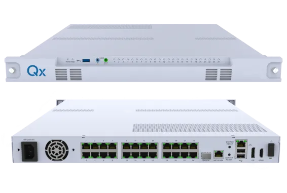 Qumulex - QXE510-60T - QxEnergy 510 - 1U rackmount gateway, RAID 5 60TB Usable-8 Ports PoE+. Up to 32 cameras or 64 total resources