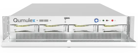 Qumulex - QXS500-10 - QxStation 500 - 2U rackmount gateway with 10TB HDD. Add up to 32 cameras and up to 64 total resources.