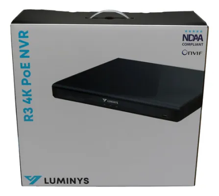 Luminys - R32-8PA4 - R3 Starter Series NVR, 8MP 8 Channel 1U 8-Port PoE,  2SATA, Analytics by Camera, 4TB