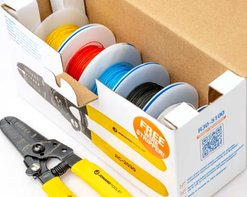 Jonard Tools - R30-5100 - 30 AWG Kynar® Wire Dispenser with 500 ft Wire, 5 Colors