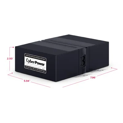 CYBERPOWER - RB1280X2D - Replacement Battery Cartridge for CP1200AVR and CP1285AVRLCD, 2 batteries, 12V/7.2AH, Sealed lead-acid, 18 month warranty