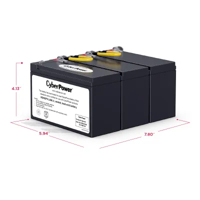 CYBERPOWER - RB1290X3B - CyberPower RB1290X3B UPS Replacement Battery, 3 x 12V/9Ah, 18-month Warranty