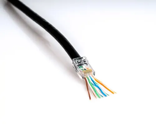 Jonard - RJ456AUS-100 - Unshielded RJ45 Passthrough Connector for CAT6A Cable, Pack of 100