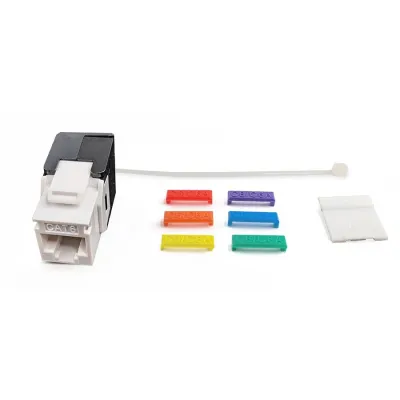Simply 45 - S45-3600W-25 - Cat6/6A UTP 180° White Keystone Jack - 25/Pack