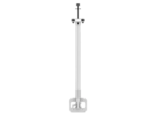 Hanwha - SBP-35PVMW - Telescopic PVM uni-strut mount, 3'-5.5’ drop length, VESA compatible 75x75mm, 100x100mm, Up to 25° of tilt and 360° continuous rotation, white
