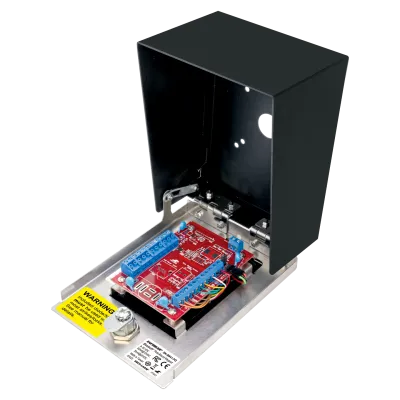 SECO-LARM - SK-B941-PQ - Post-Mount Bluetooth Keypad with Proximity Reader. Metal enclosure with hinged face plate for easy access to terminal block. 9-25VDC, one Form-C relay output, 1,000 users, audit trail.