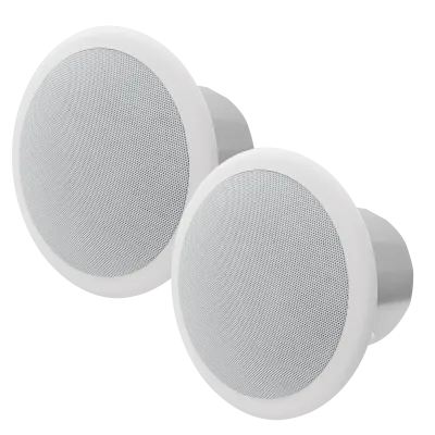 SPECO - SP6NXCTUL - 6.5" UL Listed Metal Back can Speakers w/ 70V Transformer, Bracket Included, Pair